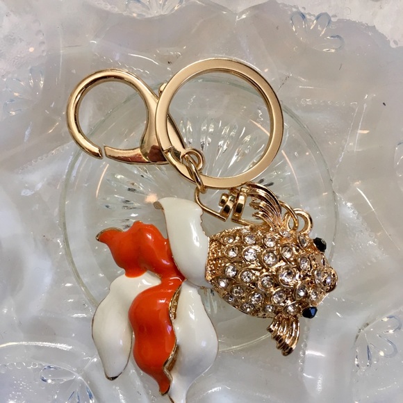 Koi Fish Crystal key Ring - Picture 3 of 6